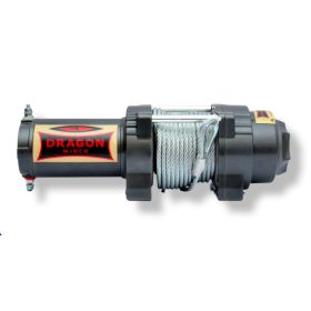   12V 2041 kg ATV, quad elektromos csörlő, vezeték nélküli távirányítóval, drótkötéllel acél kampóval, kormányra szerelhető távirányító