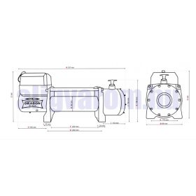   12 V 13000 lb/ 5897 kg elektromos csörlő magas minőségű, vezeték nélküli távirányítóval, szintetikus kötéllel