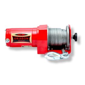   12V 2000 lb/ 907 kg elektromos quad csörlő drótkötéllel, kormányról vezérelhető, eke mozgatásához is alkalmas, MAGAS MINŐSÉG