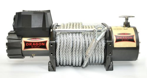 24V 18000 lb/ 8165 kg nagy teherbírású, elektromos csörlő, vezeték nélküli távirányítóval, drótkötéllel acél kampóval. Autómentő csörlő, vontató csörlő