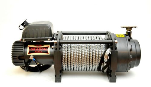 24V 22000 lb/ 9979 kg nagy teherbírású, elektromos csörlő, vezeték nélküli távirányítóval, drótkötéllel acél kampóval. Autómentő csörlő, vontató csörlő