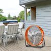 Ipari dobventilátor 13000 CFM légszállítással – 3 fokozat, 360°-ban forgatható fej, 220 W teljesítmény, halk működés, 88×34×94 cm, görgős kialakítás