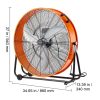 Ipari dobventilátor 13000 CFM légszállítással – 3 fokozat, 360°-ban forgatható fej, 220 W teljesítmény, halk működés, 88×34×94 cm, görgős kialakítás