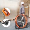 Ipari dobventilátor 13000 CFM légszállítással – 3 fokozat, 360°-ban forgatható fej, 220 W teljesítmény, halk működés, 88×34×94 cm, görgős kialakítás