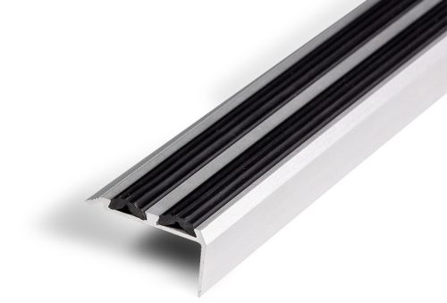 Lépcső élvédő gumibetétes öntapadós sarokvédő csúszásmentes profil 134 cm fekete