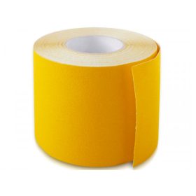   Csúszásgátló csúszásmentesítő szalag 150 mm széles 18,3 m hosszú sárga öntapadós vízálló, időjárás álló ragasztós csík öntapadó