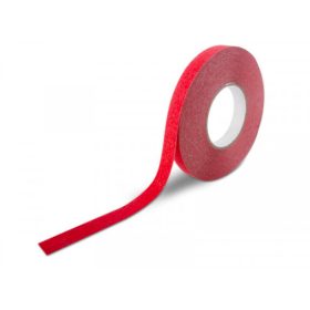   Csúszásgátló csúszásmentesítő szalag 19 mm széles 18,3 m hosszú piros öntapadós vízálló, időjárás álló ragasztós csík öntapadó