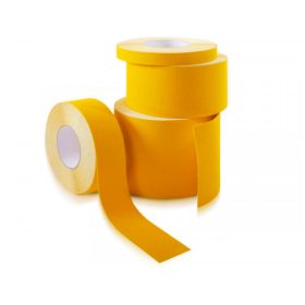   Csúszásgátló csúszásmentesítő szalag 50 mm széles 18,3 m hosszú sárga öntapadós vízálló, időjárás álló ragasztós csík öntapadó