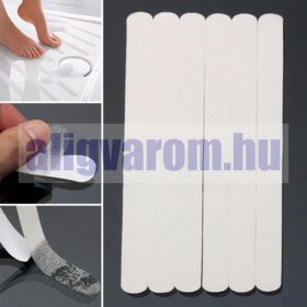   12 db vízálló elcsúszás elleni csík csúszásgátló szalag kádba, zuhanyzóba, lépcsőre. Áttetsző, egyenes, öntapadó