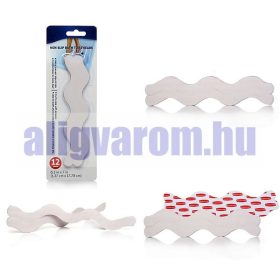 12 db vízálló elcsúszás elleni csík csúszásgátló szalag kádba, zuhanyzóba, lépcsőre. Fehér hullámos 