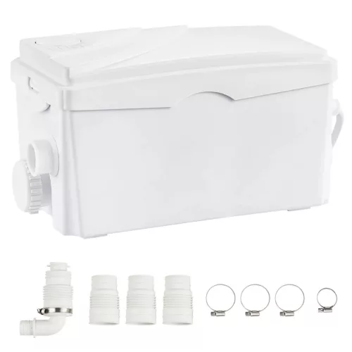 Szennyvízátemelő szivattyú 350W 6000 l/h áramlási sebesség, 7 m szállítómagasság darálós szennyvízszivattyú 3 vízbemenettel