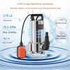 Búvárszivattyú 1300W szennyvízhez és tiszta vízhez 20 000 l/óra, automata úszókapcsolóval
