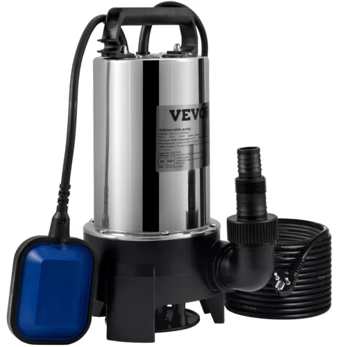 Búvárszivattyú 1100W szennyvízszivattyú 230V kerti szivattyú 20 000 l/óra áramlási sebesség