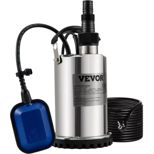 Merülő szennyvízszivattyú 550W búvárszivattyú 230V kerti szivattyú, 9500L/h áramlási sebesség