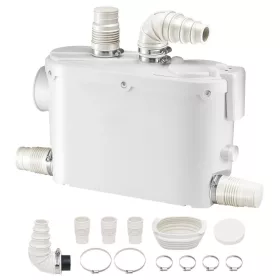   Szennyvízátemelő darálós szivattyú 500W 6600 l/óra, 3 bekötési lehetőséggel