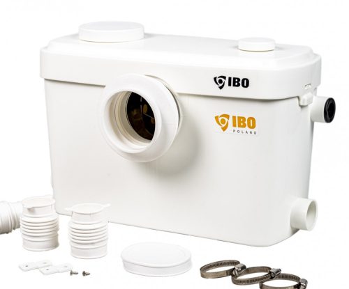 IBO Sanibo 5 WC és fürdőszoba szivattyú erős 600W 9,5 méter emelés 3 helyen beköthető 2 év garancia Zagyszivattyú átemelő pumpa 