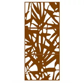   Dekor lemez bronz térelválasztó panel 2000x900x1 mm bambusz mintás acél lemez 