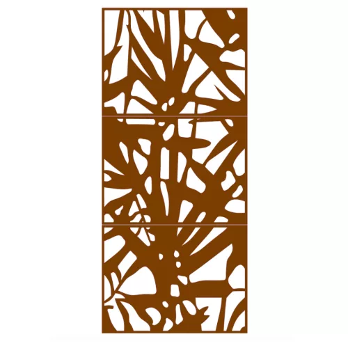 Dekor lemez bronz térelválasztó panel 2000x900x1 mm bambusz mintás acél lemez 