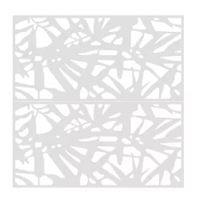   Dekor lemez térelválasztó panel 1000x1000x0,6 mm bambusz mintás, rozsdamentes acél lemez dekorpanel