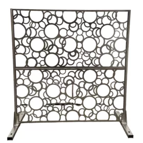   Dekor lemez térelválasztó panel kör mintás 1000x1000x0,6 mm rozsdamentes acél lemez dekorpanel