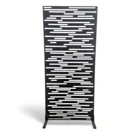   Dekor lemez fekete térelválasztó panel 2000x900x1 mm Nautic mintás acél lemez 