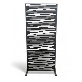   Dekor lemez fekete térelválasztó panel 2000x900x1 mm Nautic mintás acél lemez 
