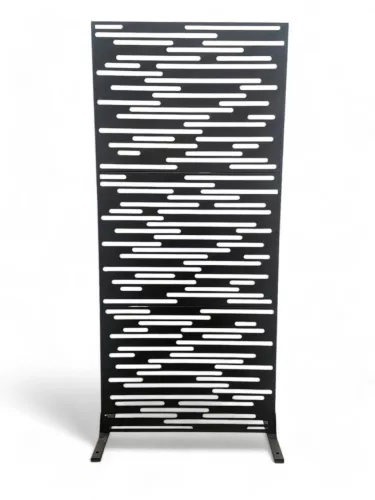 Dekor lemez fekete térelválasztó panel 2000x900x1 mm Nautic mintás acél lemez 