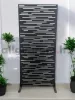 Dekor lemez fekete térelválasztó panel 2000x900x1 mm Nautic mintás acél lemez 