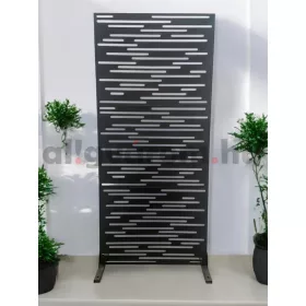   Dekor lemez fekete térelválasztó panel 2000x900x1 mm Nautic mintás acél lemez 