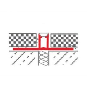   OX Dilatációs burkolatváltó profil 8-10-12,5 mm magas 6 mm keskeny szürke PVC 2500 mm