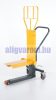 Display állvány mozgató hidraulikus emelő, bemutató polc mozgató hidraulikus kézikocsi 250 kg teherbíkézikocsi 250 kg teherbírás. Raklapemelő 600x400-as kis raklaphoz