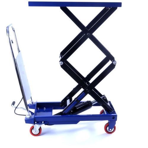 Dupla ollós emelőasztal 800 kg emelési magasság 475-1500 mm Kézi szállító és hidraulikus emelő kocsi, mobil emelő asztal ollósemelő