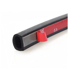   Gépjármű ajtószigetelés D 14x13 mm 4 m utólagos szigetelés idős autókra és más ajtóra fekete tömítőszalag