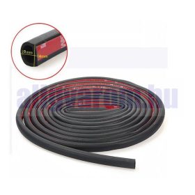   Gépjármű ajtószigetelés D 14x13 mm 4 m utólagos szigetelés idős autókra és más ajtóra fekete tömítőszalag