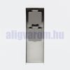 Rozsdamentes kerti konnektor dupla aljzattal, szögletes alakú 23 cm magas inox elosztó 230V feszültséggel, modern design a kertjébe