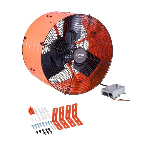 Ipari teljesítményű tetőtéri elszívó ventilátor 2940 CFM légszállítással – állítható termosztáttal, 420 x 275 mm-es méretben, korrózióálló acélház,