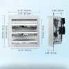 Ipari fali elszívó ventilátor 994 CFM légszállítással – 356 mm átmérő, teljesen fémből, 50 W-os AC motorral, automatikus zárószeleppel és alacsony zajszinttel