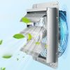 Ipari fali elszívó ventilátor 994 CFM légszállítással – 356 mm átmérő, teljesen fémből, 50 W-os AC motorral, automatikus zárószeleppel és alacsony zajszinttel