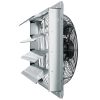 Ipari fali elszívó ventilátor 1506 CFM légszállítással – 409 mm átmérő, teljesen fémből, 105 W-os AC motorral, automata lamellazárással
