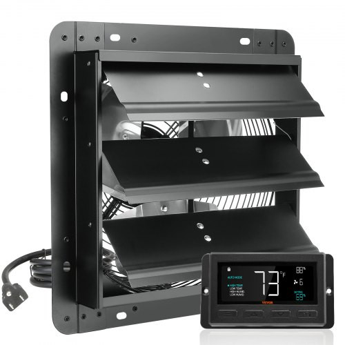 Fali elszívó ventilátor távirányítóval – 904 CFM teljesítmény, 305 mm lapátátmérő, energiatakarékos EC motor, fémházas kivitel, automatikus lamellazárás