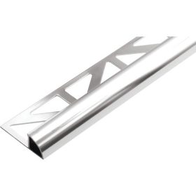   OX 8 mm Domború fém csempe élvédő polírozott alumínium negyed köríves 8x2500 mm 