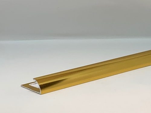 OX 8 mm Domború alumínium csempe élvédő polírozott arany negyed köríves 8x2500 mm 