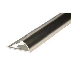   AV 8 mm Domború titan matt alumínium csempe élvédő csempeszegély negyed köríves 8x2700 mm 