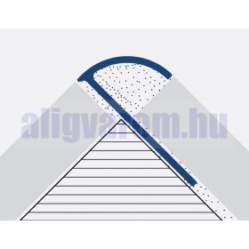   AV 8 mm Domború titan polírozott alumínium csempe élvédő csempeszegély negyed köríves 8x2700 mm 