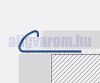 AV Domború rozsdamentes csempe élvédő 10x2700 mm inox gömbölyű C profil egyed köríves fém 10 mm savá