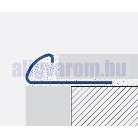 AV Domború rozsdamentes csempe élvédő 12x2700 mm inox gömbölyű C profil egyed köríves fém 8 mm savál