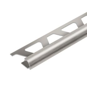   OX 8 mm Domború íves csempe élvédő selyemfényű inox hatású alumínium csempeszegély 8x2500