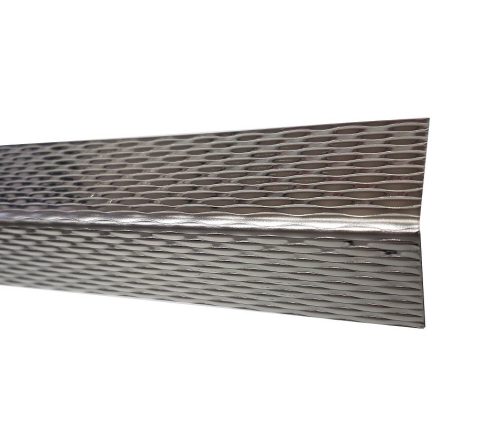 MS Saválló inox élvédő rozsdamentes ipari sarokléc bordás mintás 20x20x2000 mm gasztro nagykonyhai sarokvédő profil