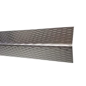   MS Saválló inox élvédő rozsdamentes ipari sarokléc bordás mintás 30x30x2000 mm gasztro nagykonyhai sarokvédő profil