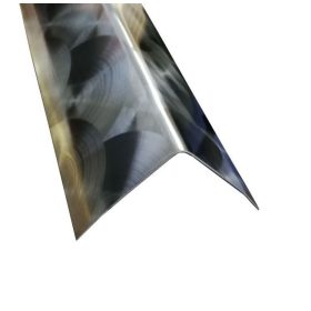   MS Rozsdamentes ipari gasztro élvédő saválló csiszolt mintás 30x30x2000 mm nagykonyhai inox sarokléc profil